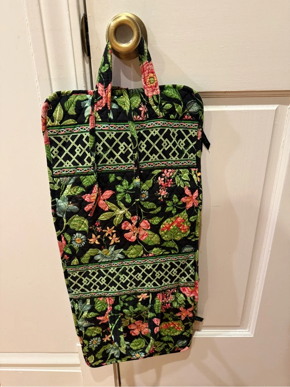 Vintage Vera Bradley Botanica Floral Hanging Cosmetic Travel Bag